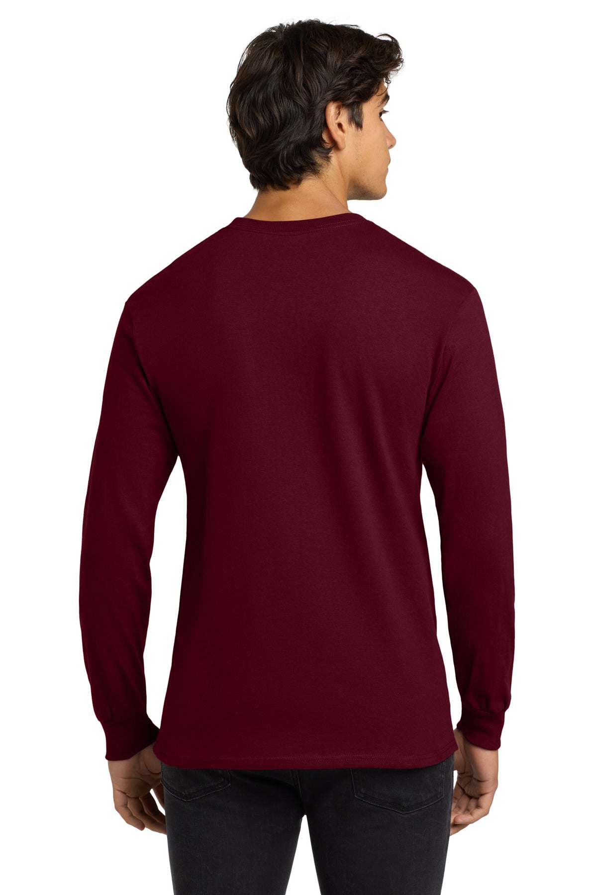 Maroon Gildan - Ultra Cotton 100% US Cotton Long Sleeve T-Shirt. G2400