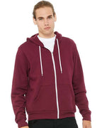 Maroon Sponge Fleece Full-Zip Hoodie - 3739