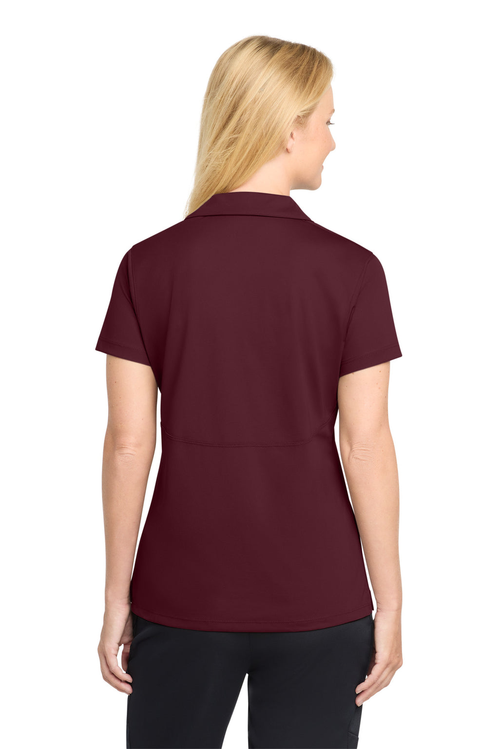 Maroon Sport-Tek Women's Micropique Sport-Wick Polo. LST650