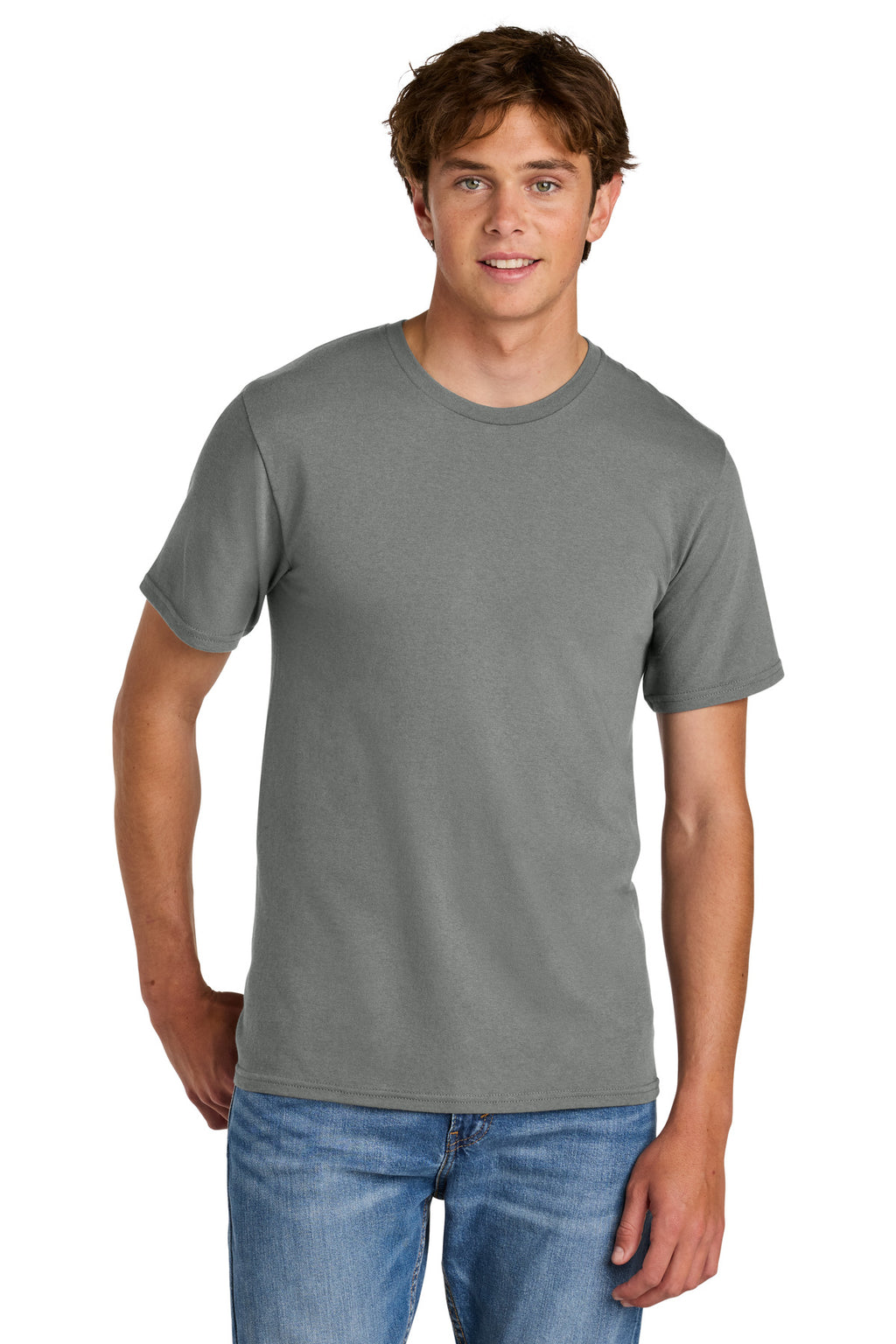 MediumGrey Port & Co Easy Cotton Tee PC43