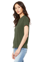 MilGreen BELLA+CANVAS Women's Relaxed Jersey Short Sleeve Tee. BC6400