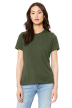 MilGreen BELLA+CANVAS Women's Relaxed Jersey Short Sleeve Tee. BC6400