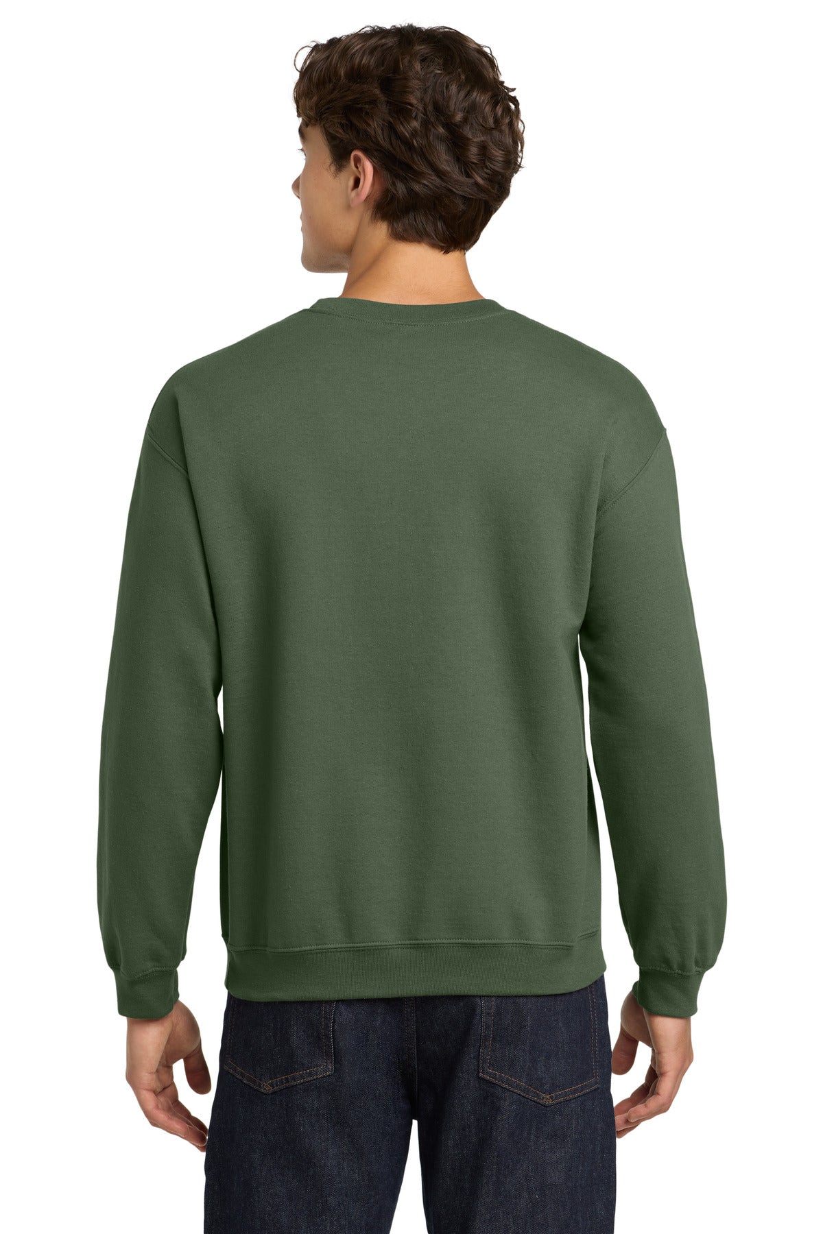 Military Green Gildan Heavy Blend Crewneck Sweatshirt. 18000