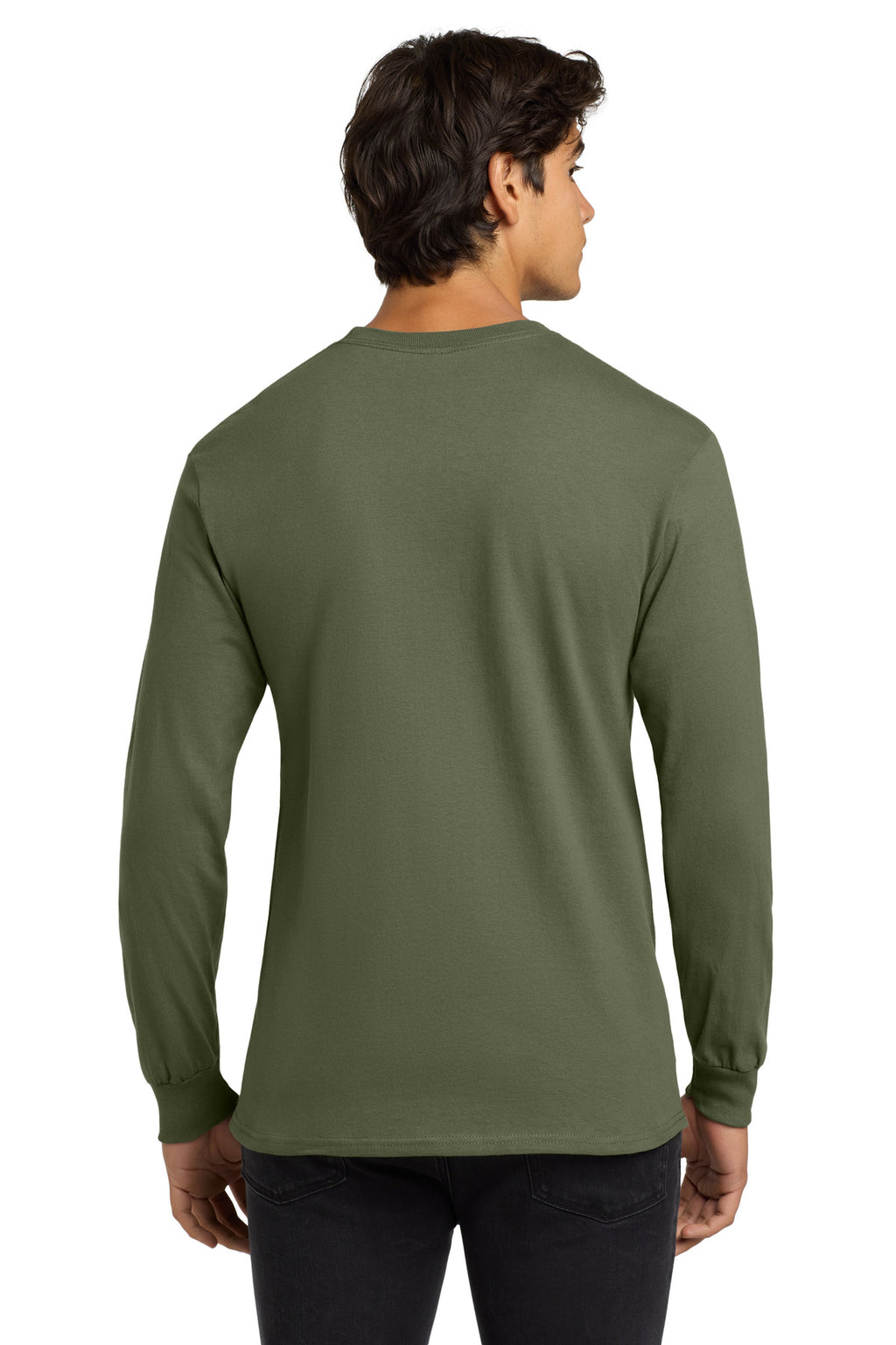 Military Green Gildan - Ultra Cotton 100% US Cotton Long Sleeve T-Shirt. G2400