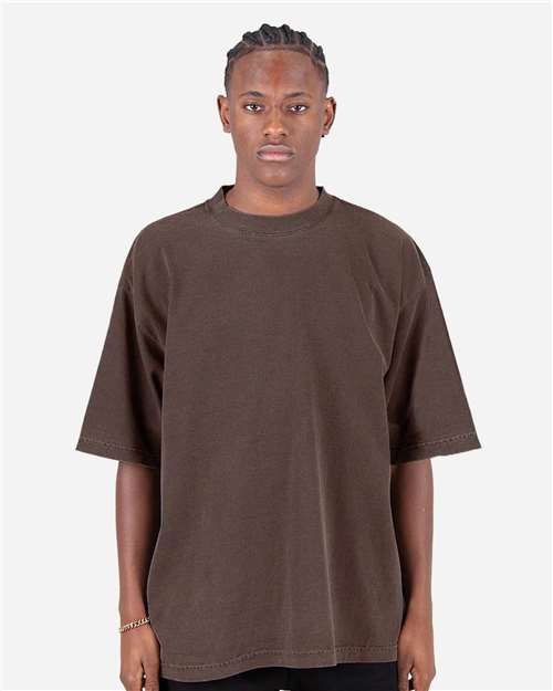 Mocha Garment-Dyed Drop-Shoulder T-Shirt - SHGDD