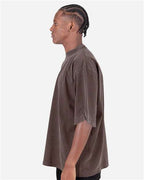 Mocha Garment-Dyed Drop-Shoulder T-Shirt - SHGDD