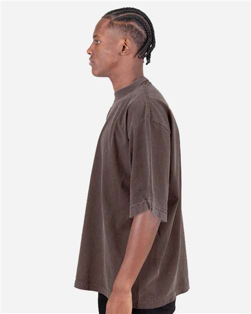 Mocha Garment-Dyed Drop-Shoulder T-Shirt - SHGDD