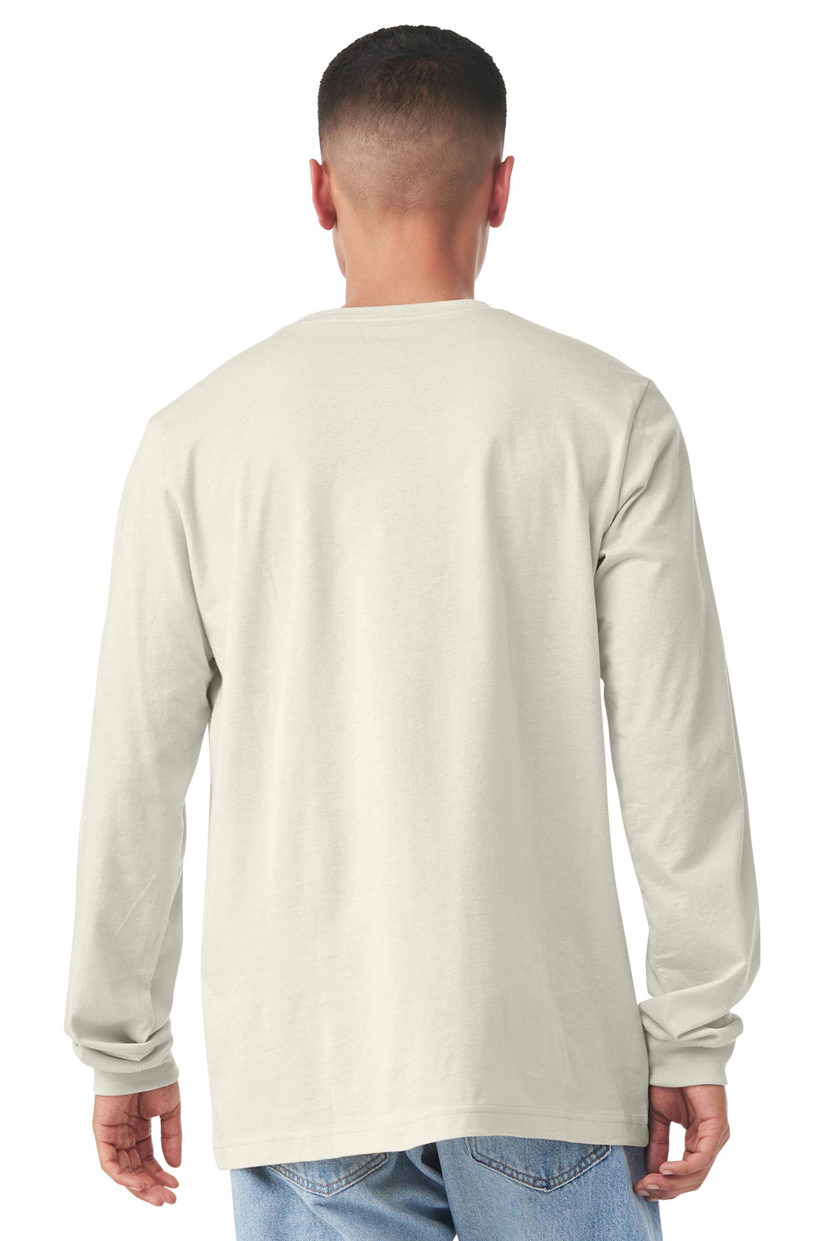 Natural BELLA+CANVAS Unisex Jersey Long Sleeve Tee. BC3501