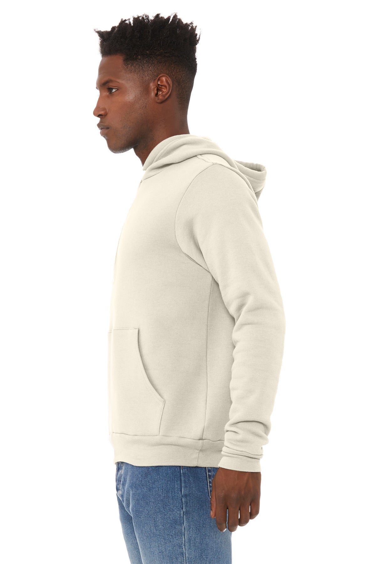 Natural BELLA+CANVAS Unisex Sponge Fleece Pullover Hoodie. BC3719