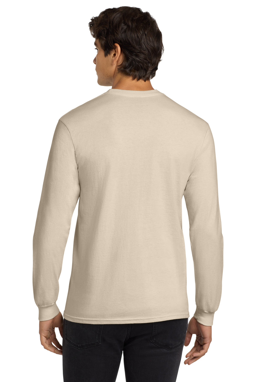Natural Gildan - Ultra Cotton 100% US Cotton Long Sleeve T-Shirt. G2400
