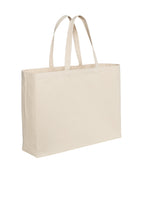 Natural Port Authority Cotton Canvas Jumbo Tote BG427