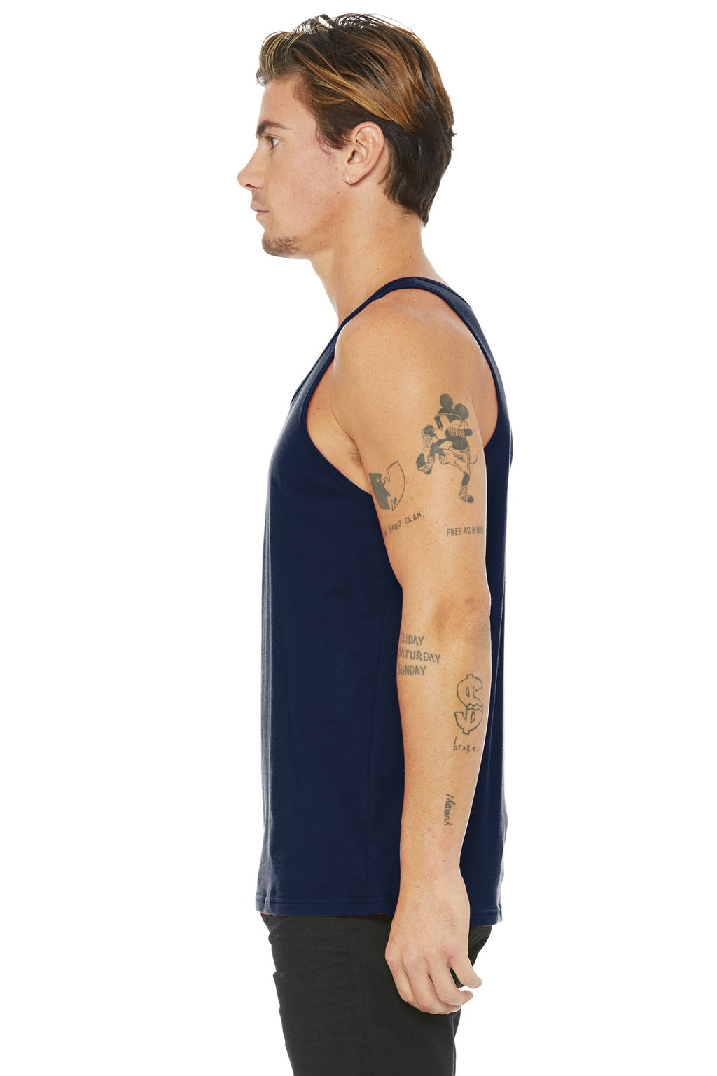 Navy BELLA+CANVAS Unisex Jersey Tank. BC3480
