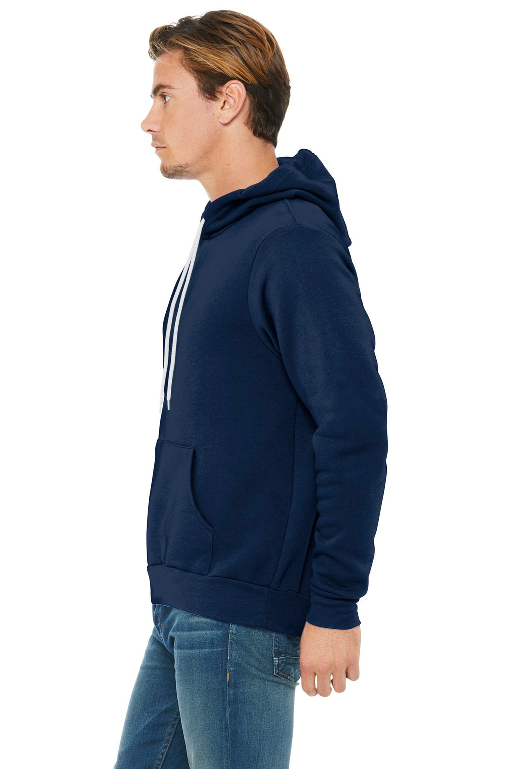 Navy BELLA+CANVAS Unisex Sponge Fleece Pullover Hoodie. BC3719