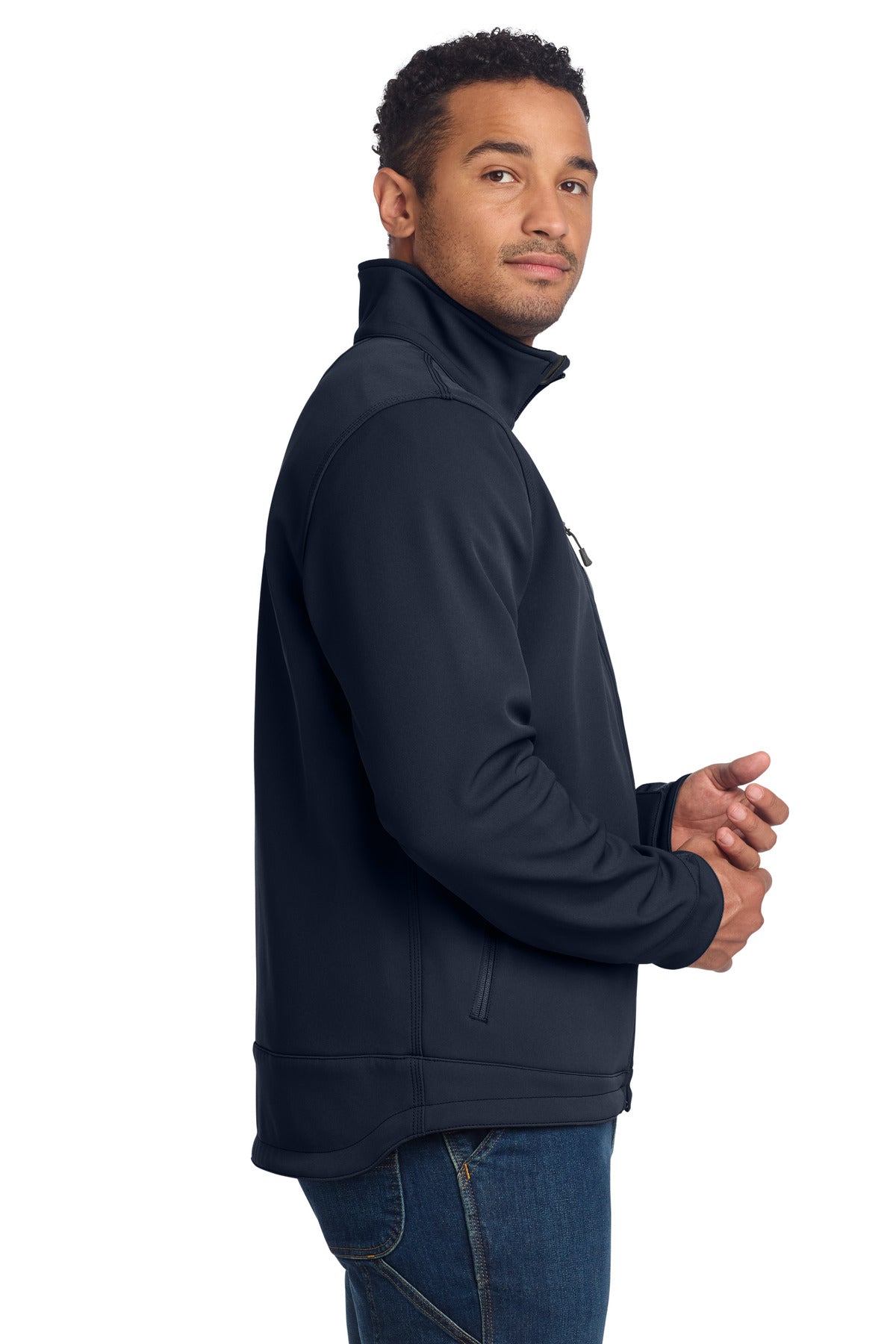 Navy Carhartt Crowley Soft Shell Jacket. CT102199