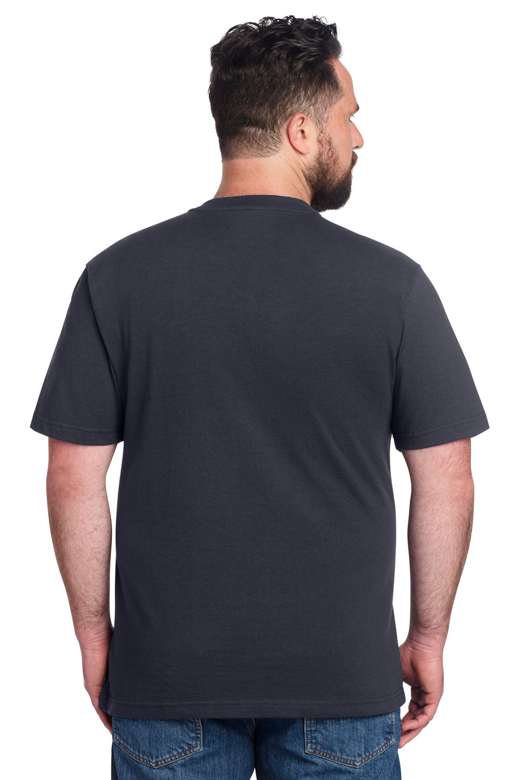 Navy Carhartt Short Sleeve Henley T-Shirt CTK84