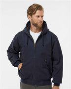 Navy Cheyenne Boulder Cloth™ Hooded Jacket with Tricot Quilt Lining - 5020