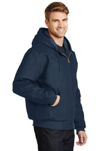 Navy CornerStone - Duck Cloth Hooded Work Jacket. J763H