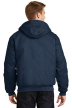Navy CornerStone - Duck Cloth Hooded Work Jacket. J763H
