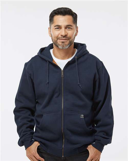 Navy Crossfire Heavyweight Power Fleece Hooded Jacket with Thermal Lining - 7033
