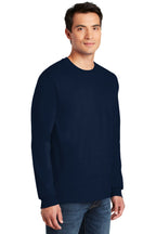 Navy Gildan - Ultra Cotton 100% US Cotton Long Sleeve T-Shirt. G2400