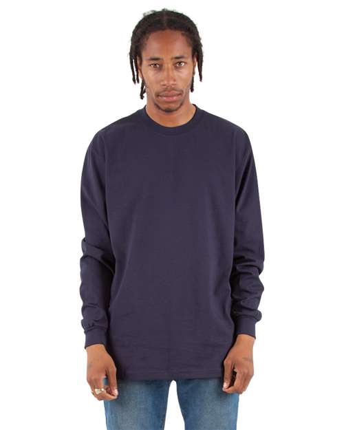 Navy Max Heavyweight Long Sleeve T-Shirt - SHMHLS
