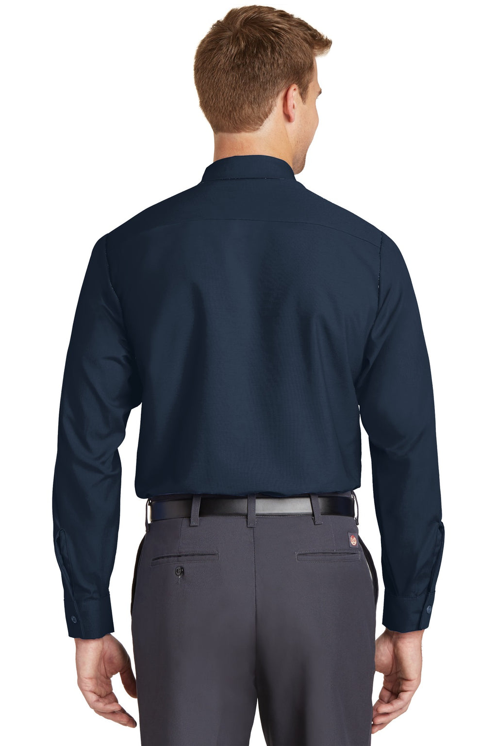 Navy Red Kap Long Sleeve Industrial Work Shirt. SP14