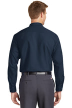 Navy Red Kap Long Sleeve Industrial Work Shirt. SP14