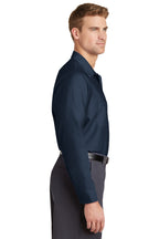 Navy Red Kap Long Sleeve Industrial Work Shirt. SP14