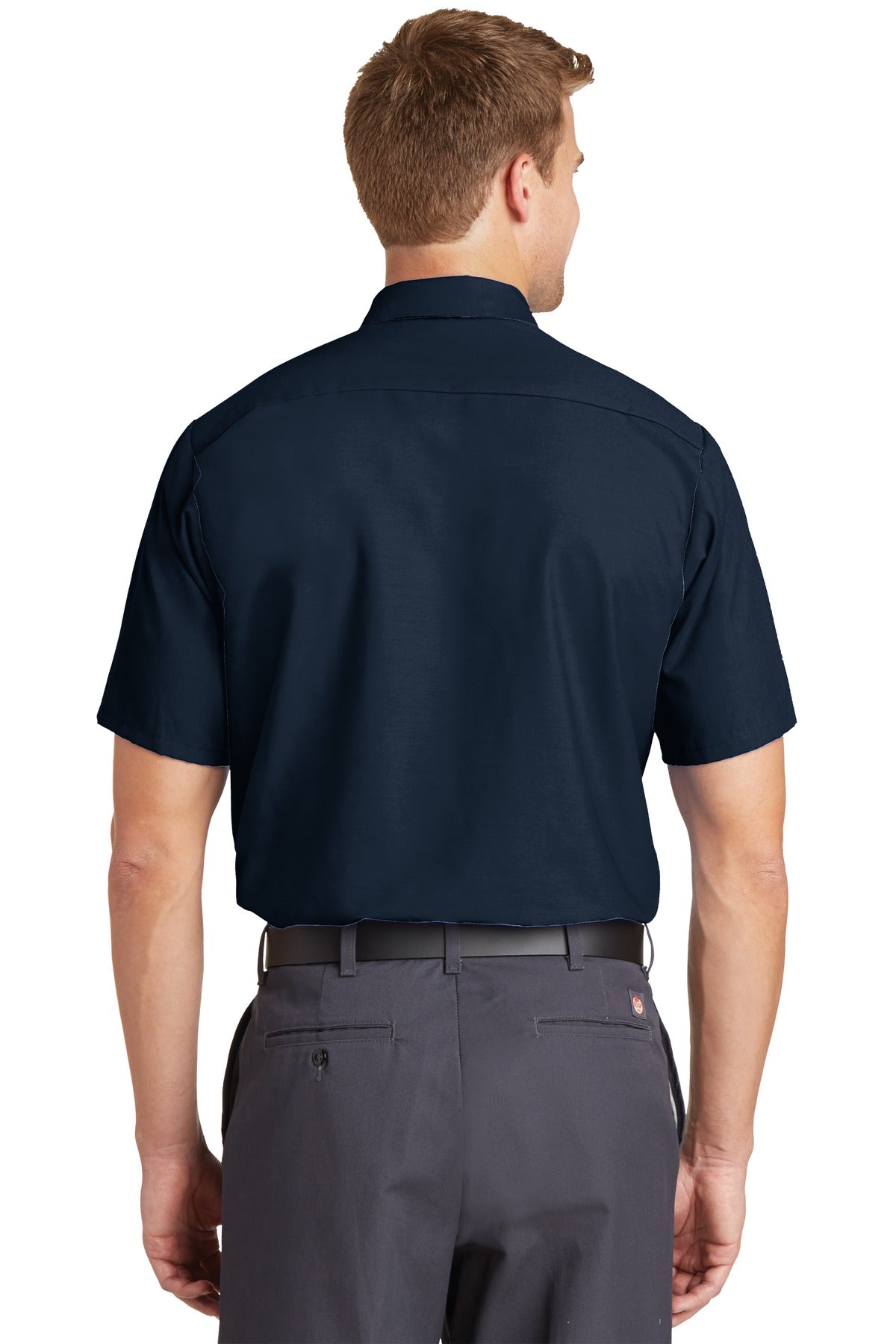 Navy Red Kap Short Sleeve Industrial Work Shirt. SP24