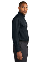 NavyBlue CornerStone Long Sleeve Select Ripstop Shirt CSW174