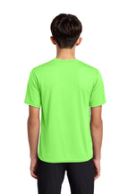 Neon Green Port & Co Youth Performance Tee. PC380Y