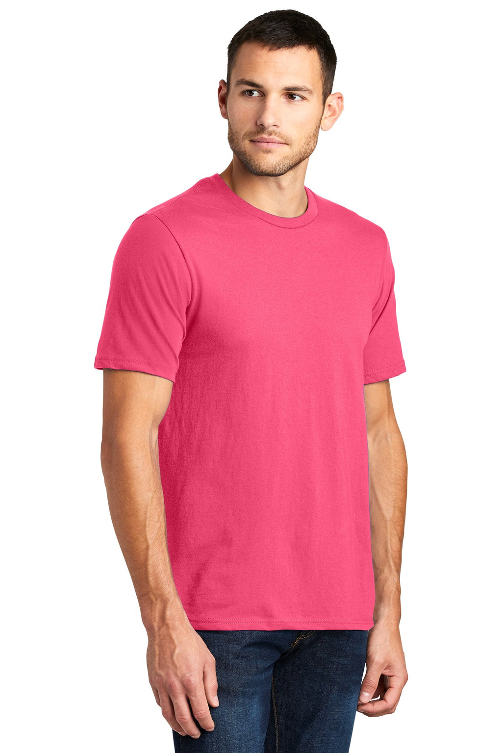 Neon Pink District Very Important Tee . DT6000