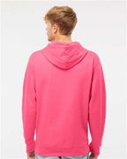 Neon Pink Midweight Hooded Sweatshirt - SS4500