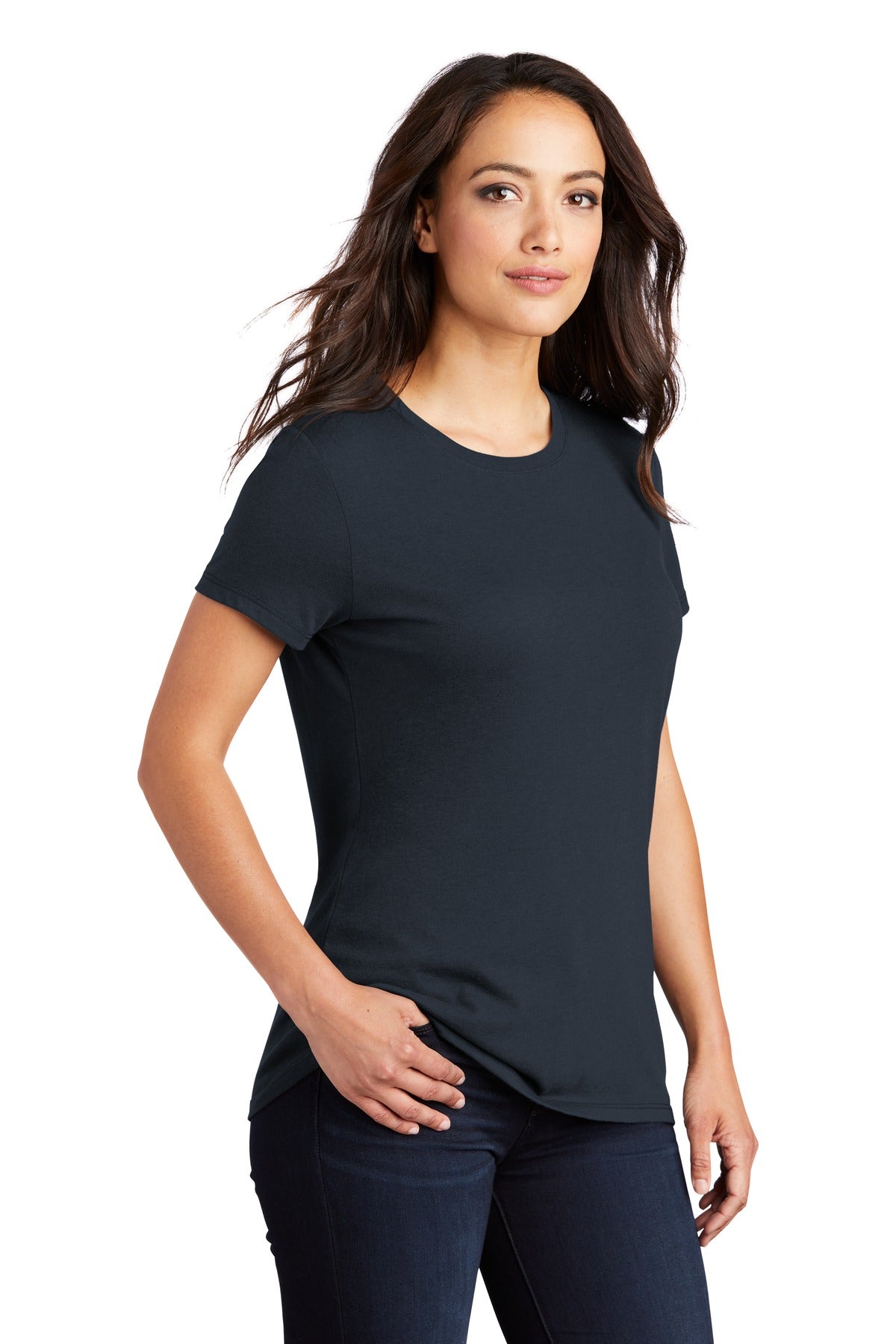 New Navy District Women's Perfect Tri Tee. DM130L