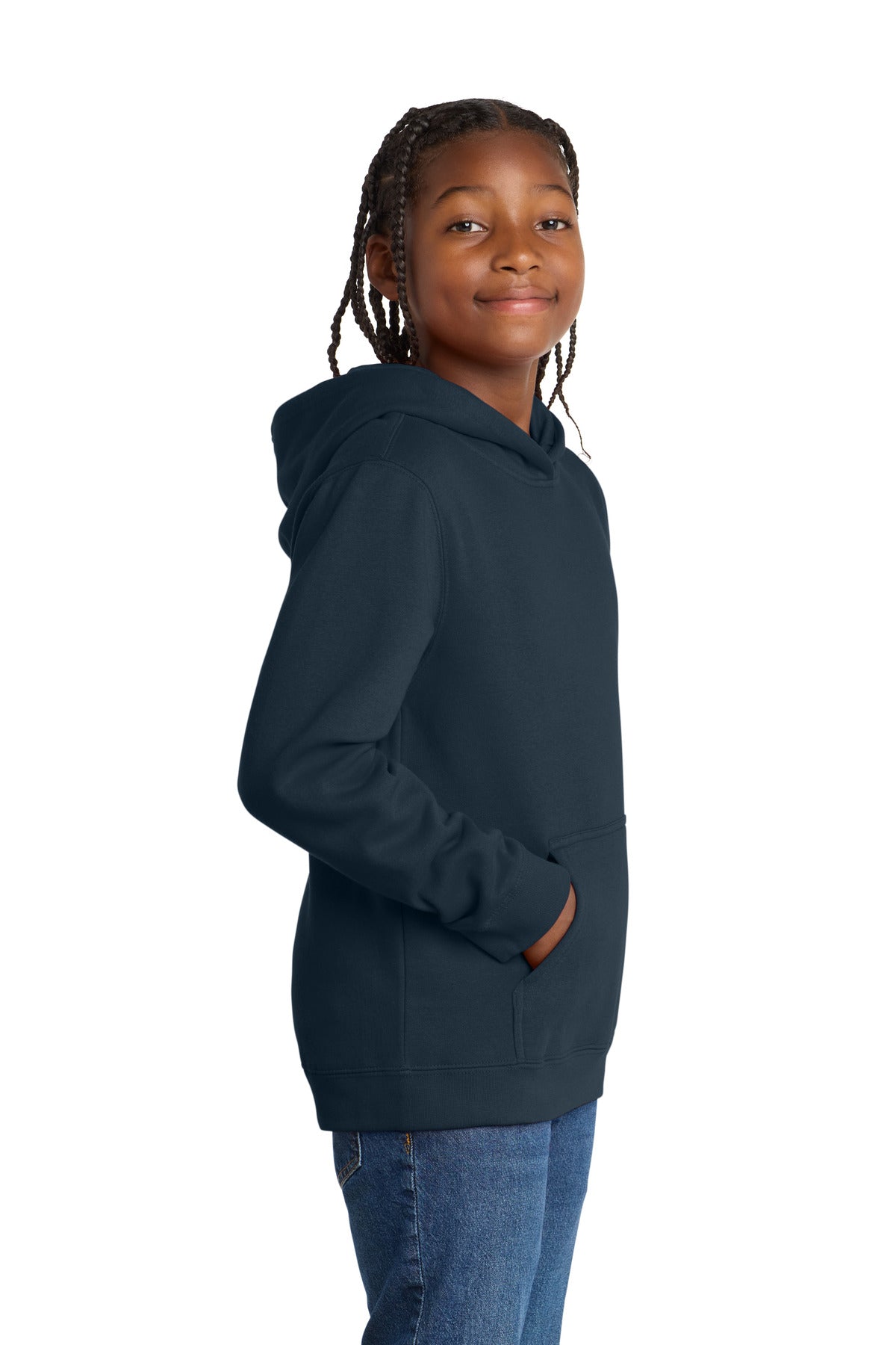 New Navy District Youth V.I.T. Fleece Hoodie DT6100Y