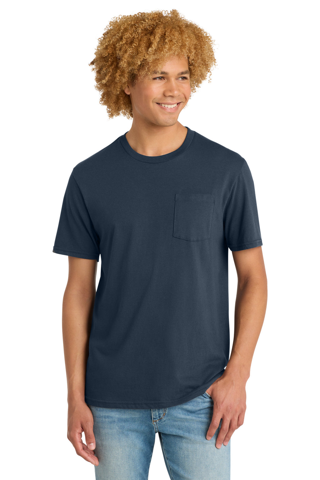 NewNavy District Very Important Tee with Pocket. DT6000P