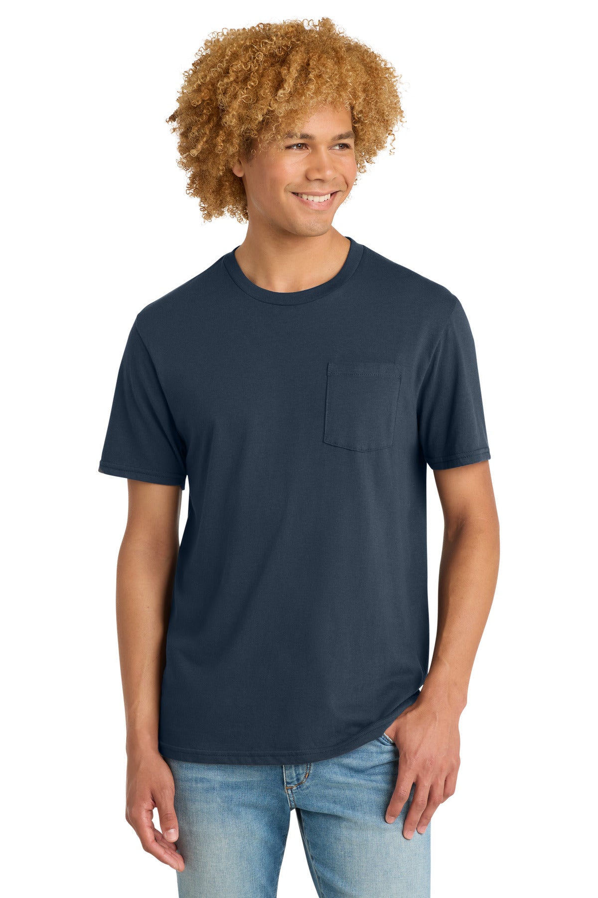 NewNavy District Very Important Tee with Pocket. DT6000P