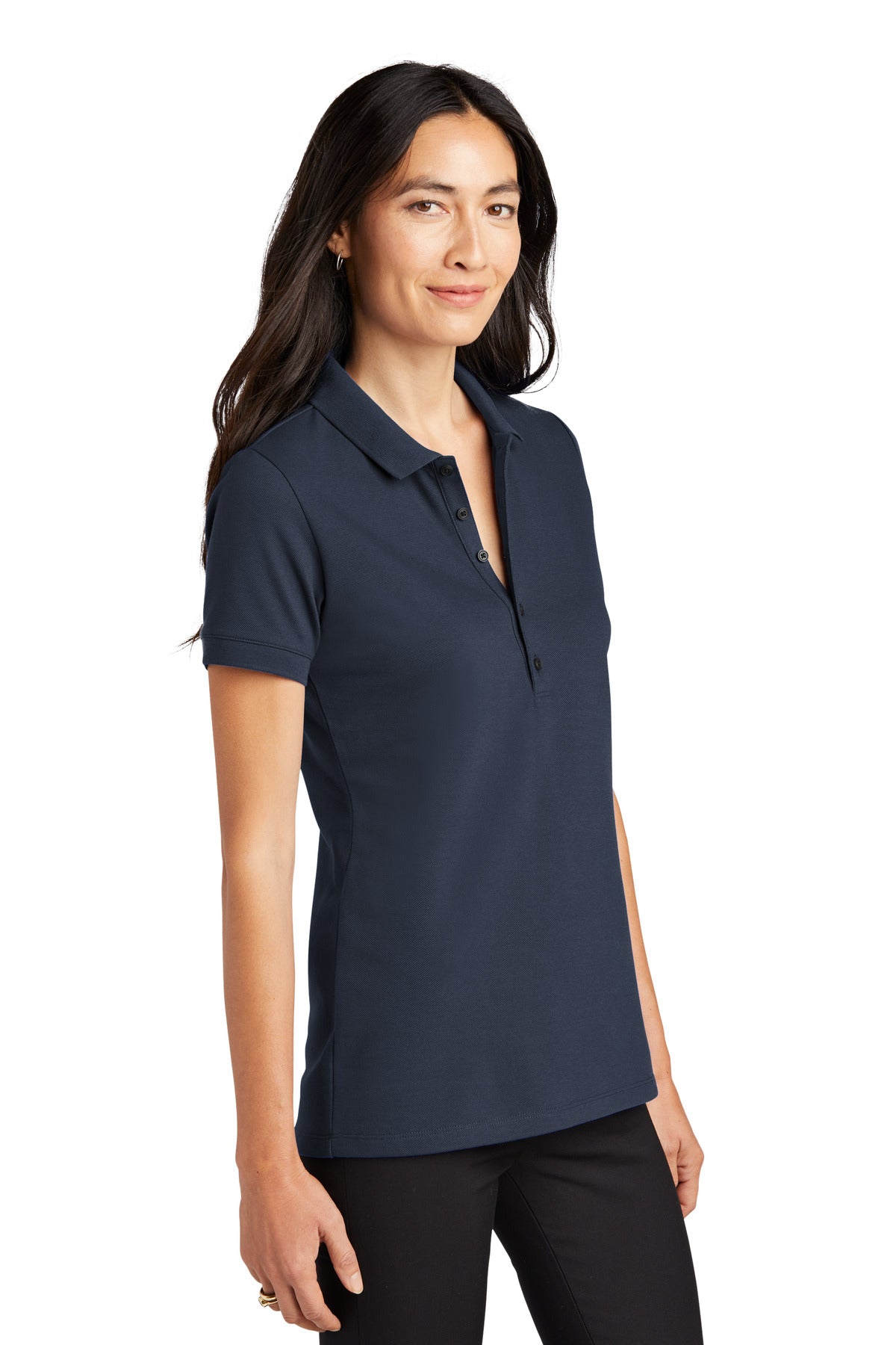 NightNavy Mercer+Mettle Women's Stretch Heavyweight Pique Polo MM1001