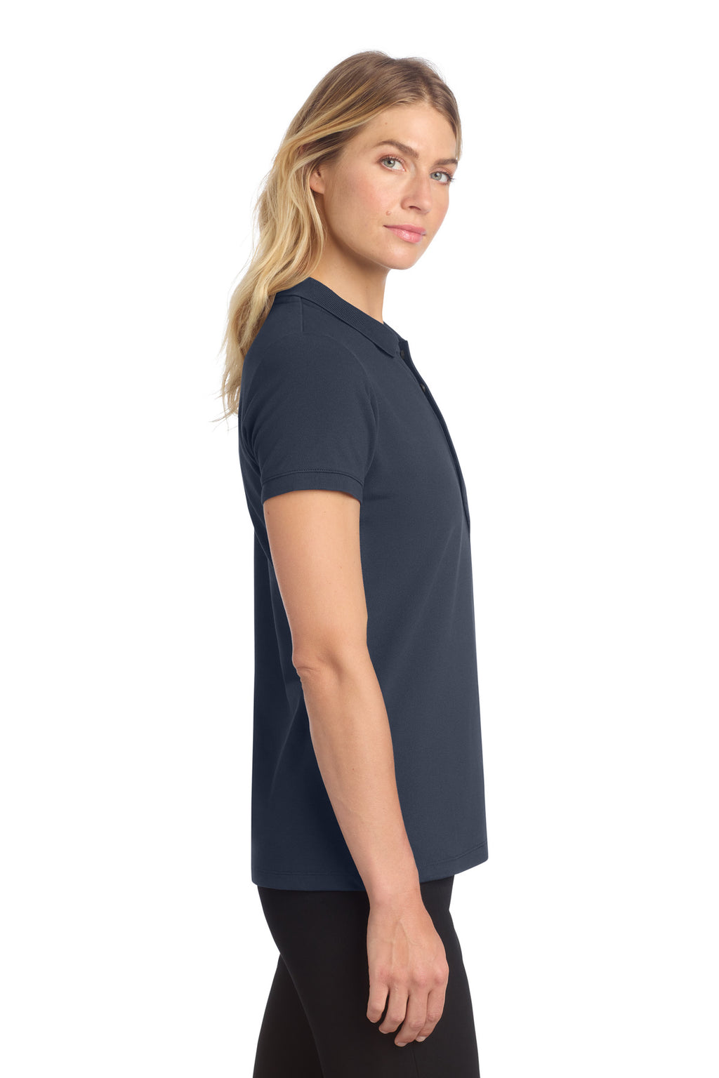 NightNavy Mercer+Mettle Women's Stretch Heavyweight Pique Polo MM1001