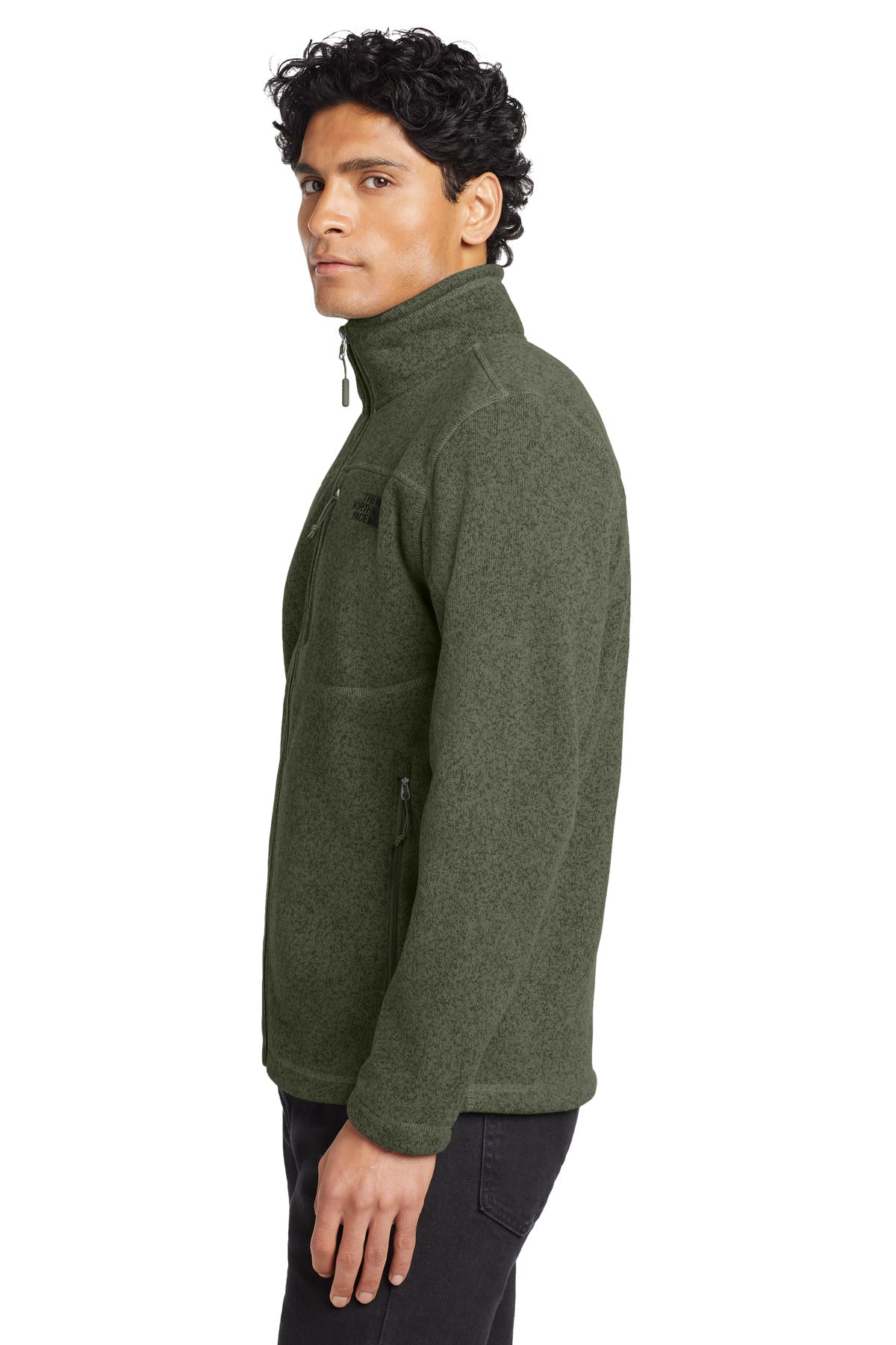 Nw Taupe Grn H The North Face Sweater Fleece Jacket. NF0A3LH7