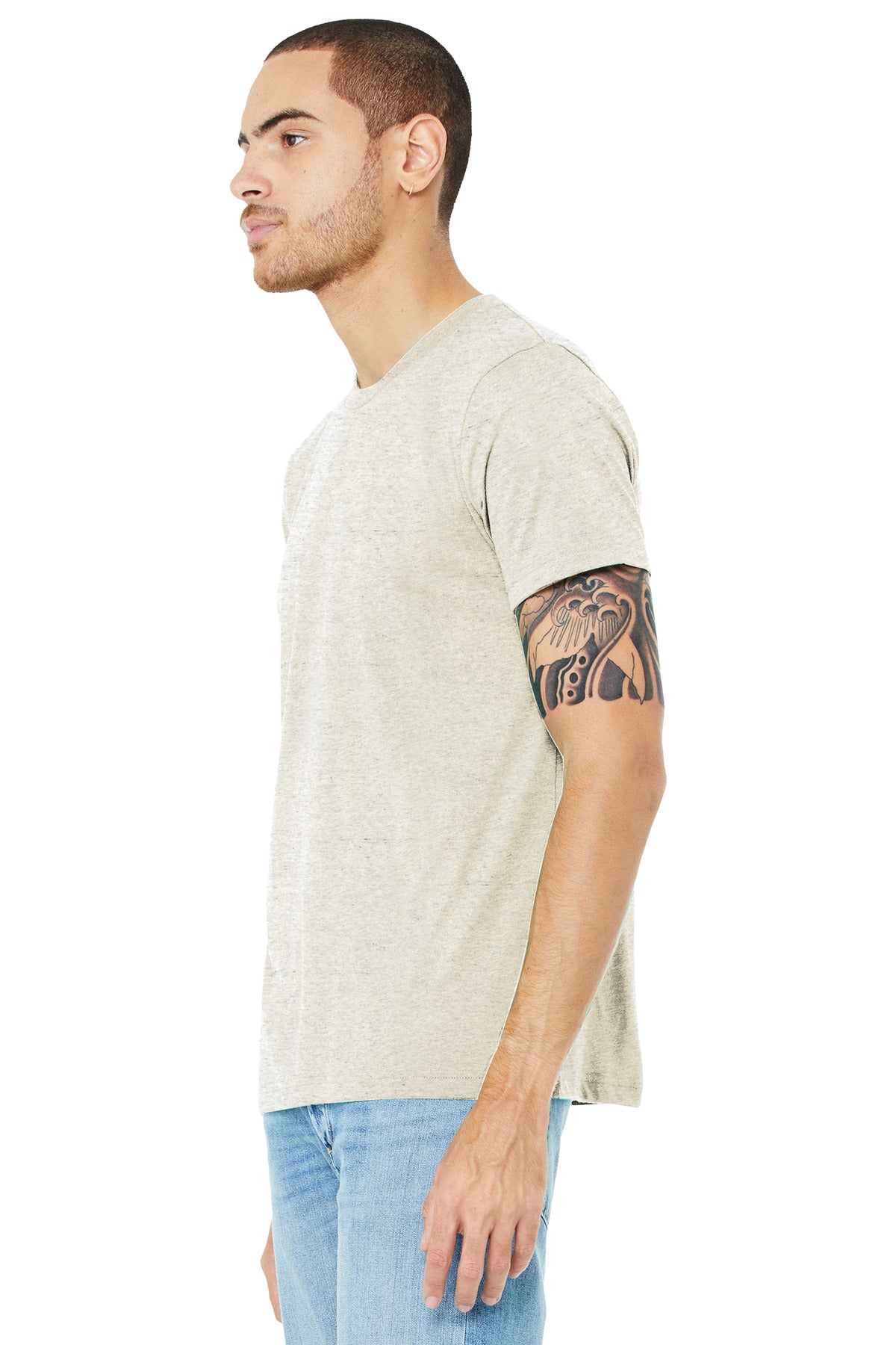 Oatmeal TB BELLA+CANVAS Unisex Triblend Short Sleeve Tee. BC3413