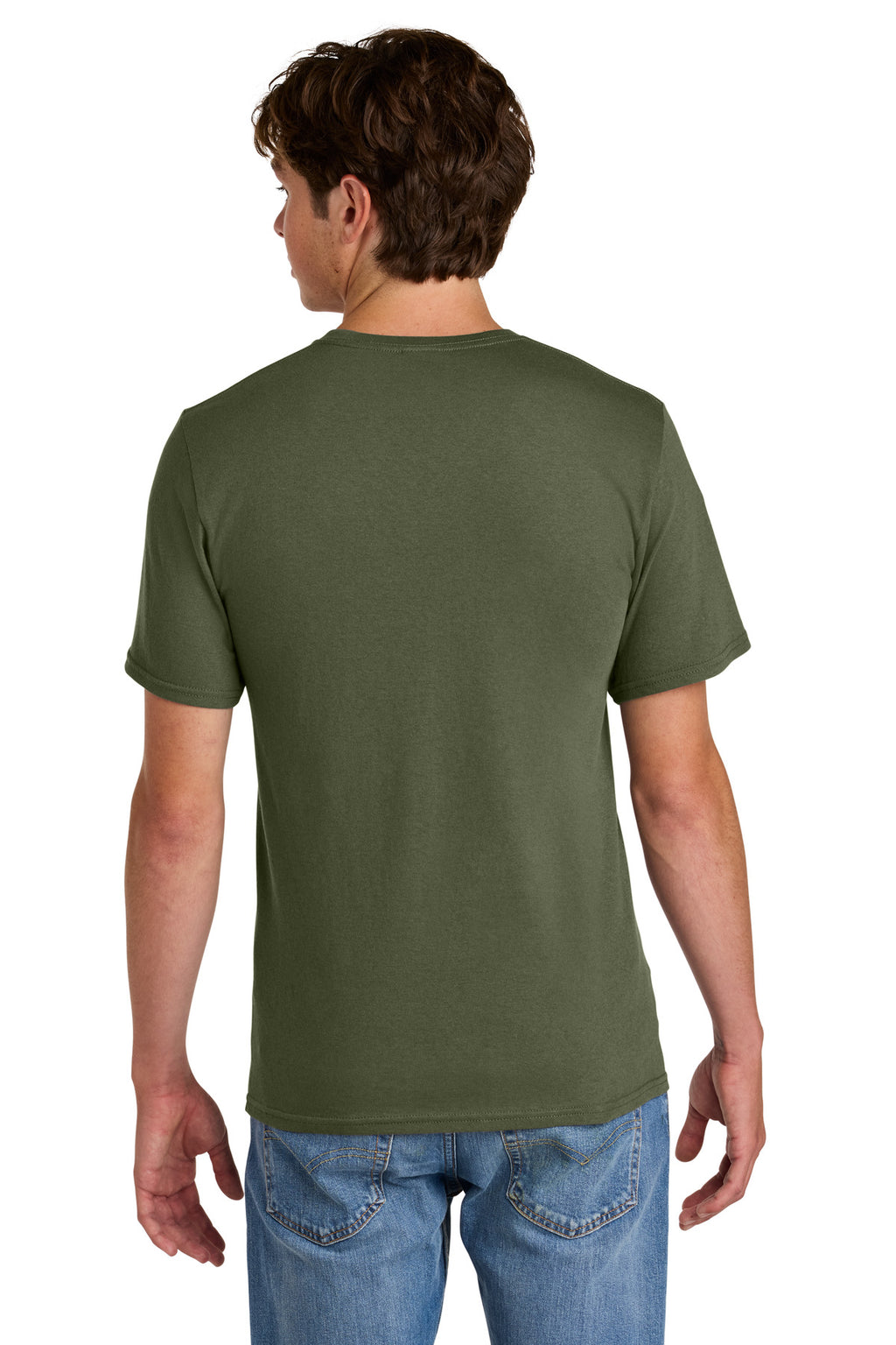 OlvDrabGn Port & Co Easy Cotton Tee PC43