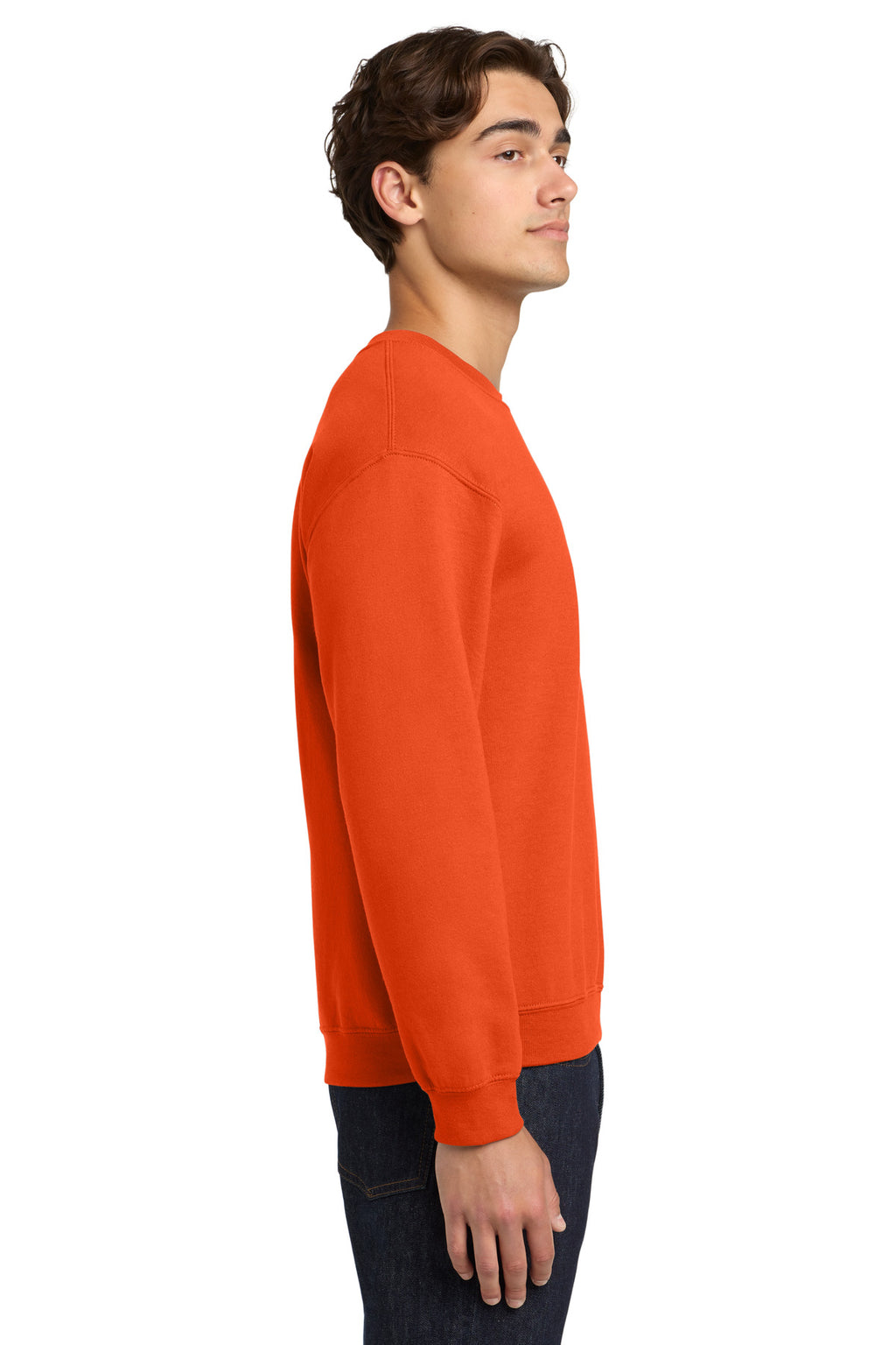 Orange Gildan Heavy Blend Crewneck Sweatshirt. 18000