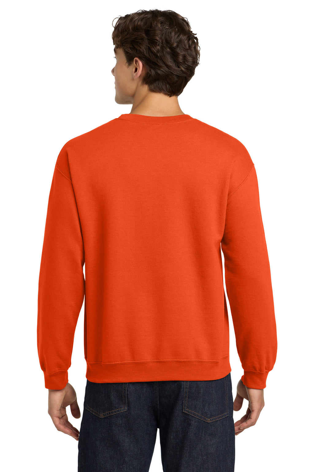Orange Gildan Heavy Blend Crewneck Sweatshirt. 18000