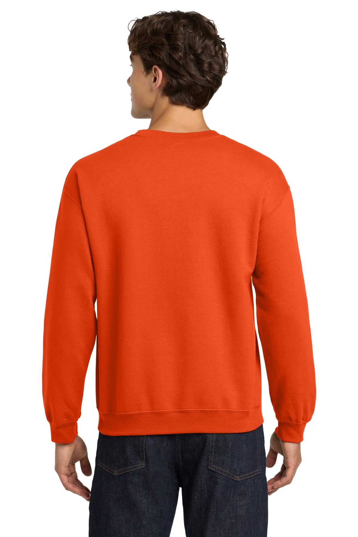 Orange Gildan Heavy Blend Crewneck Sweatshirt. 18000