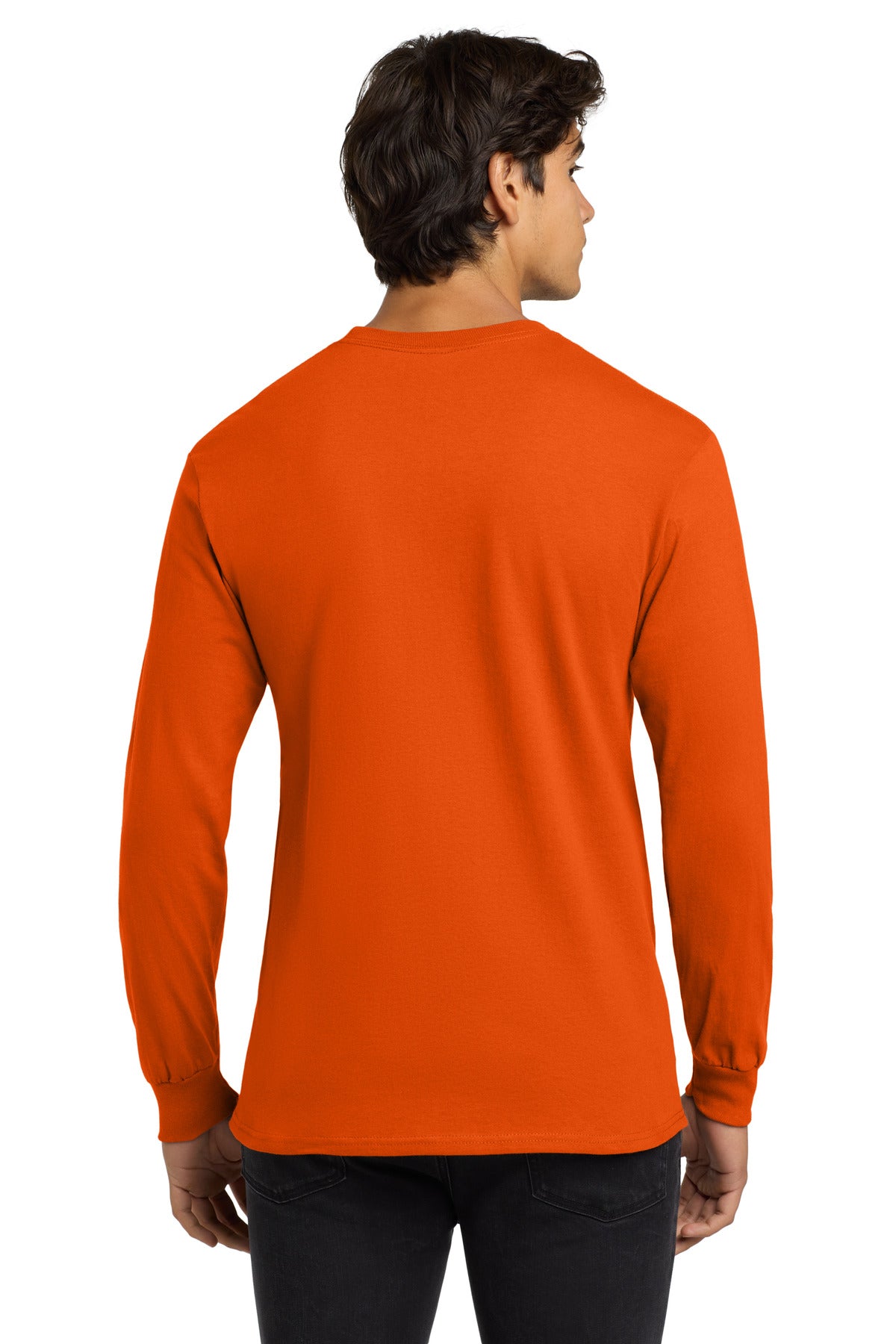 Orange Gildan - Ultra Cotton 100% US Cotton Long Sleeve T-Shirt. G2400