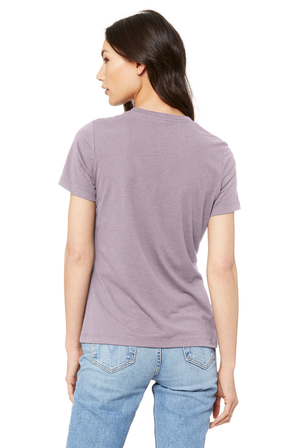 Orchid BELLA+CANVAS Women's Relaxed Jersey Short Sleeve Tee. BC6400