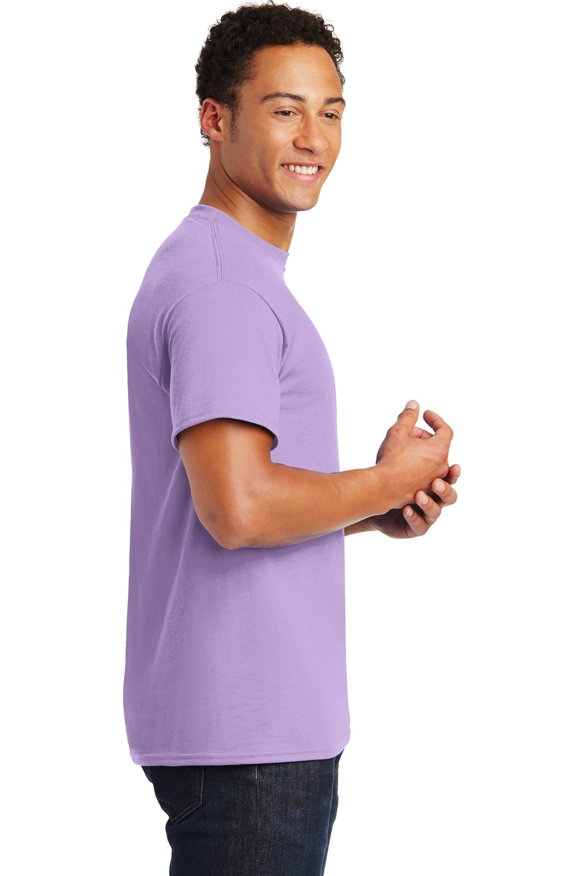Orchid Gildan DryBlend 50 Cotton/50 Poly T-Shirt. 8000