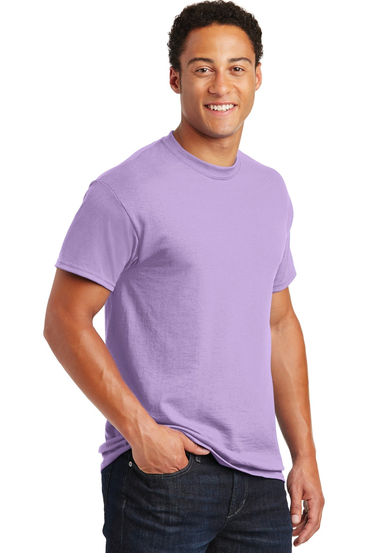 Orchid Gildan DryBlend 50 Cotton/50 Poly T-Shirt. 8000