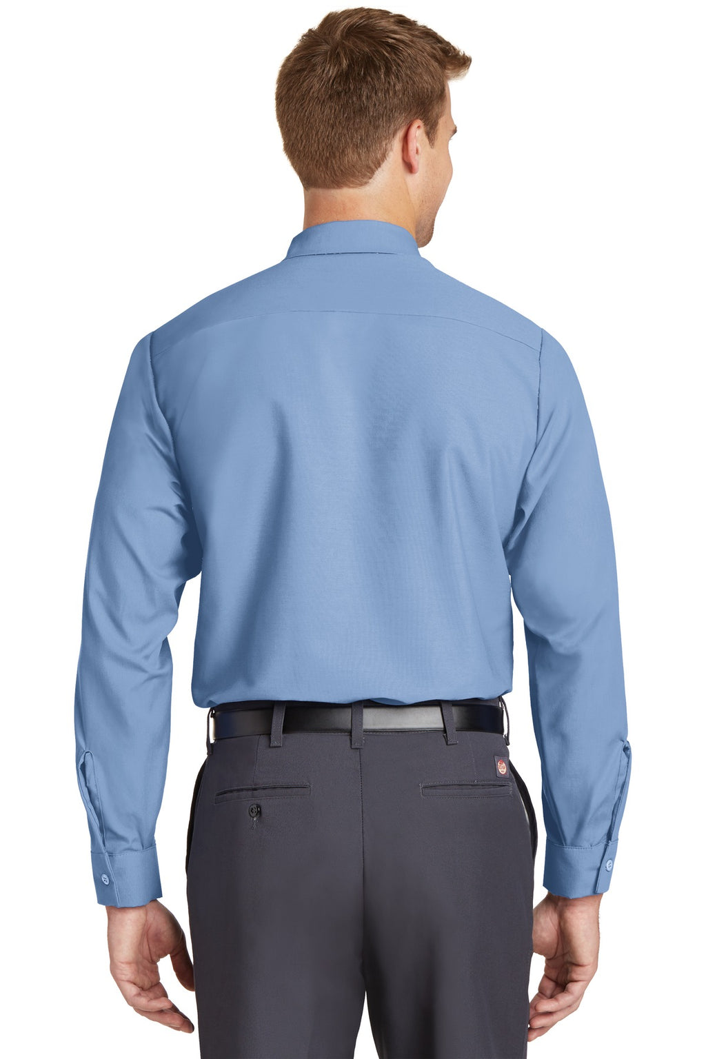 Petrol Blue Red Kap Long Sleeve Industrial Work Shirt. SP14